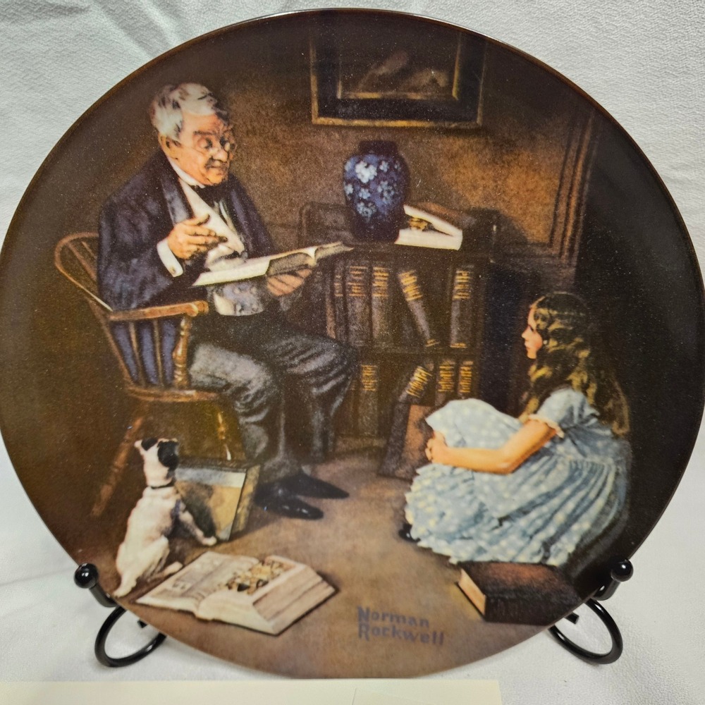 1984 Knowles Norman Rockwell The Storyteller Collector Plate